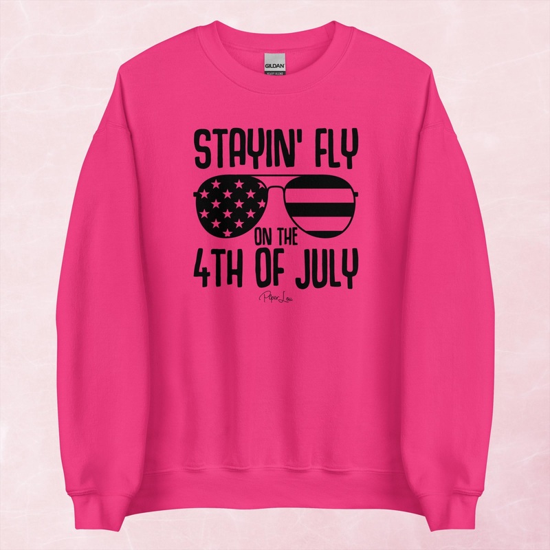 Stayin Fly On the 4th Of July Graphic Crewneck Sweatshirt