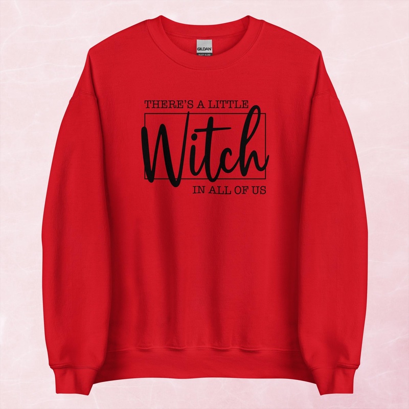 There’s A Little Witch Graphic Crewneck Sweatshirt