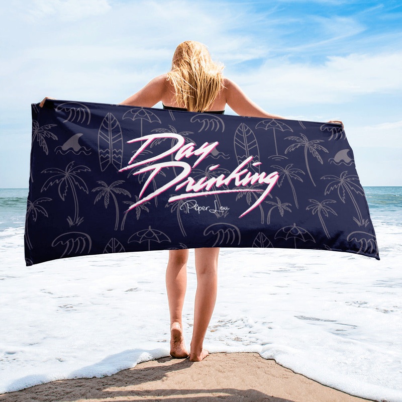 Day Drinking Summer Premium Beach Towel