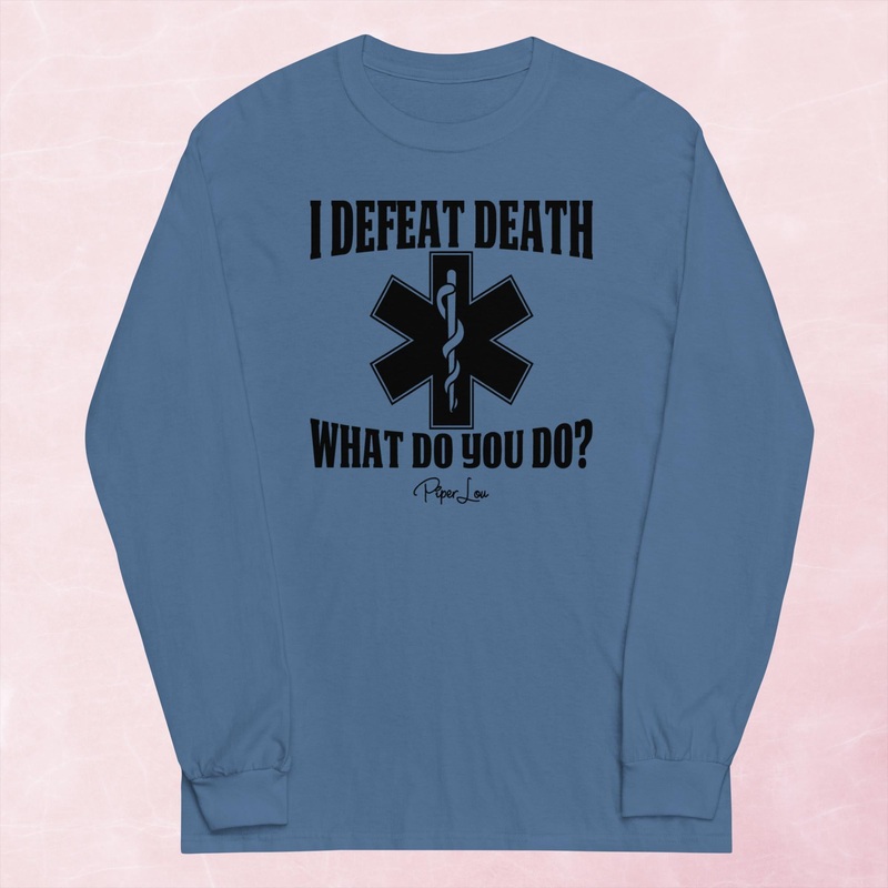 Defeat Death Graphic Long Sleeve Tee