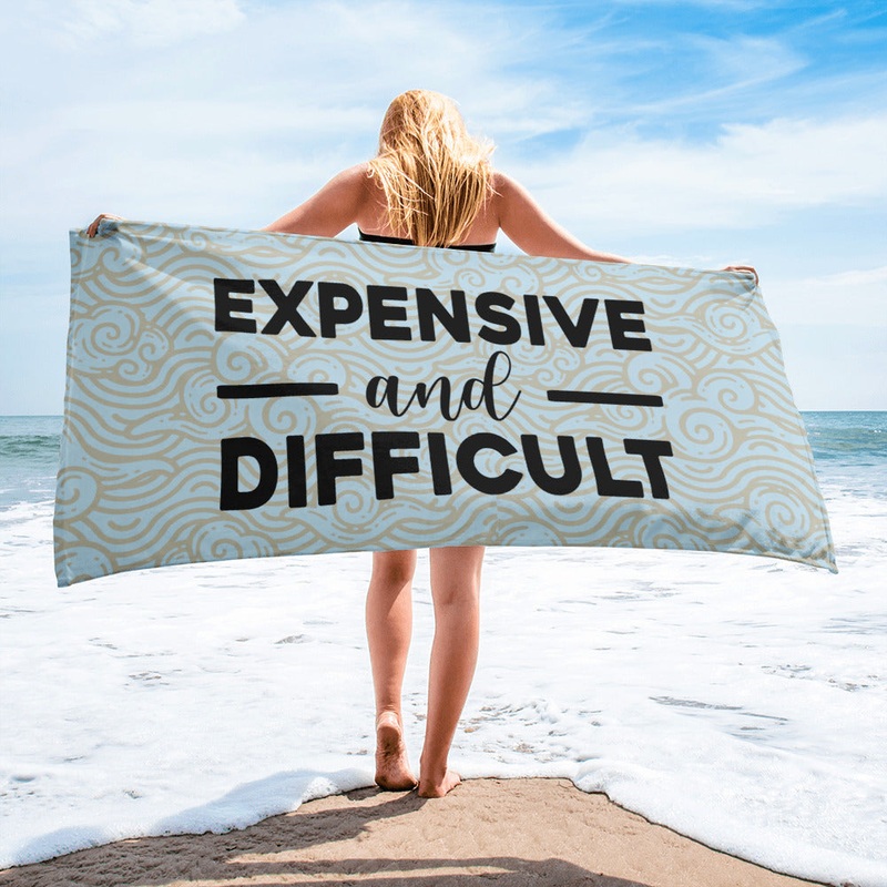 Expensive And Difficult Premium Beach Towel