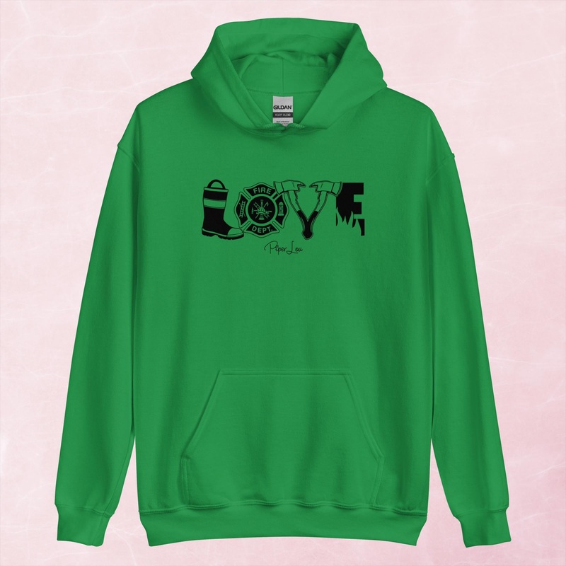 Fire LOVE Graphic Hoodie|Red|Heliconia|Irish Green|Orange|Military Green|Carolina Blue|Gold|Sand|Light Pink|Ash|White|S|M|L|XL|2XL|3XL|4XL|5XL