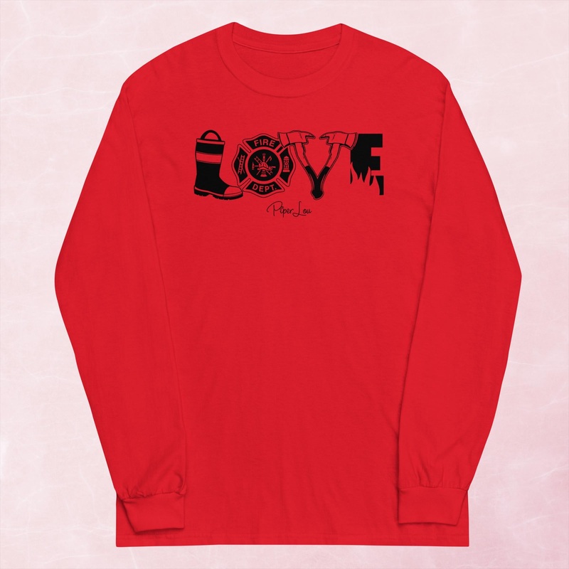 Fire LOVE Graphic Long Sleeve Tee