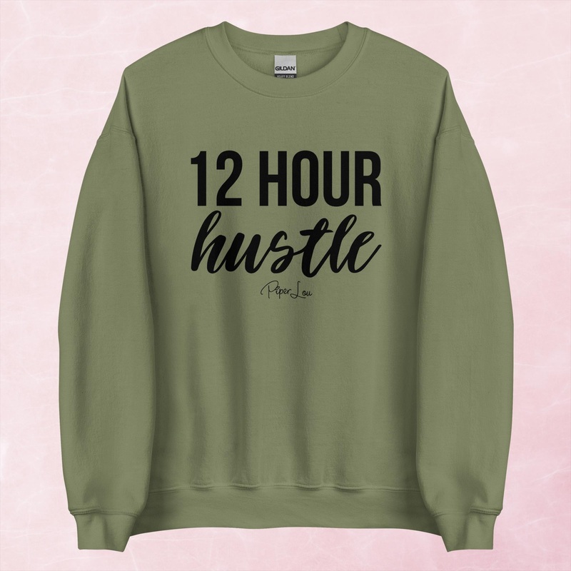 12 Hour Hustle Graphic Crewneck Sweatshirt