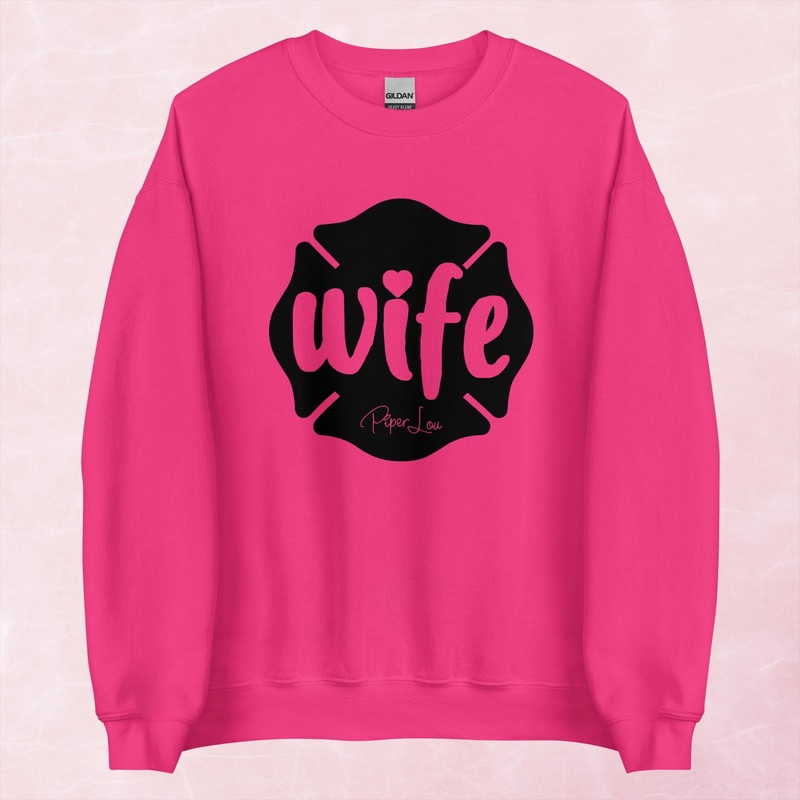 Fire Wife Cute Graphic Crewneck Sweatshirt