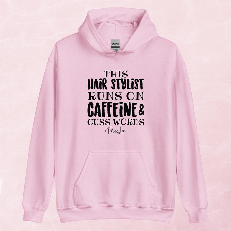 This Hair Stylist Runs On Caffeine Graphic Hoodie
