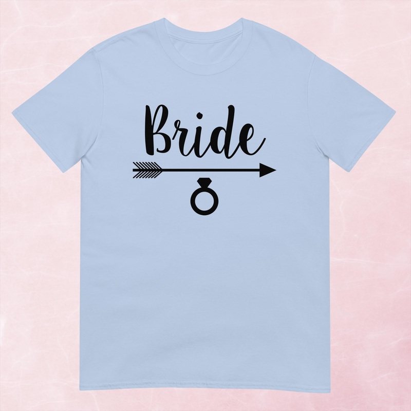 Bride Graphic Tee|Heather Red|Tropical Blue|Sand|Light Blue|Sport Grey|Cornsilk|White|S|M|L|XL|2XL|3XL