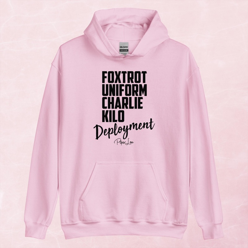 Deployment Graphic Hoodie|Red|Heliconia|Irish Green|Orange|Military Green|Carolina Blue|Gold|Sand|Light Pink|Ash|White|S|M|L|XL|2XL|3XL|4XL|5XL