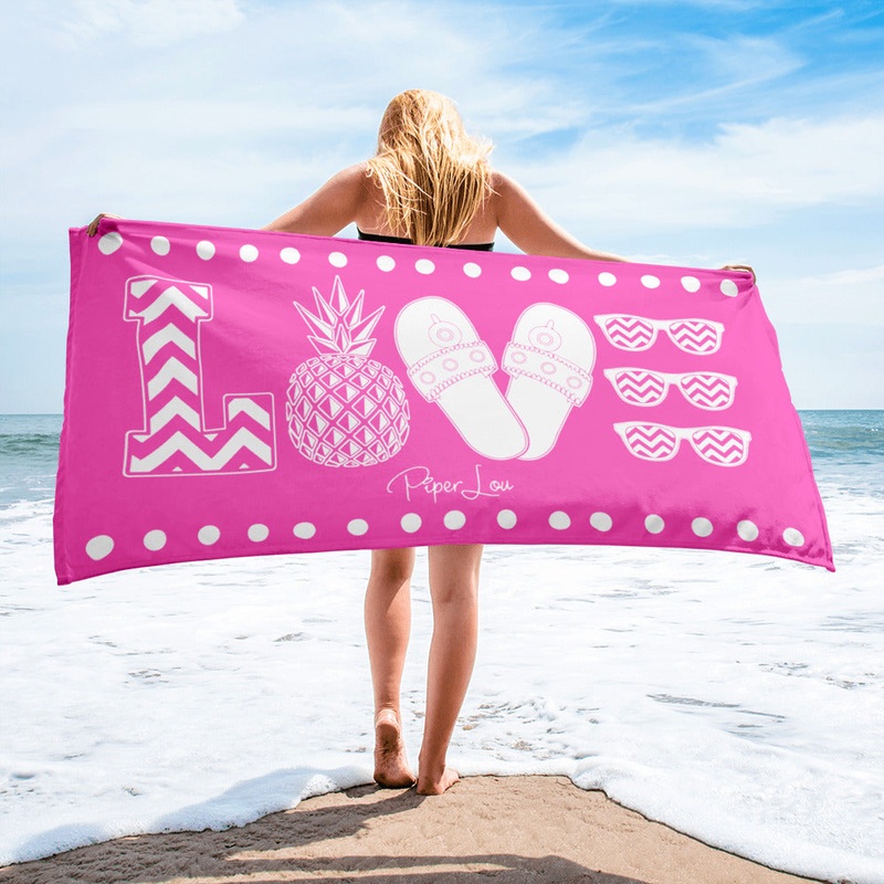 Love Summer | Pink Premium Beach Towel