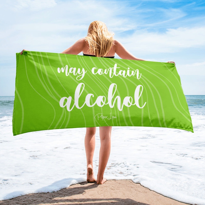 May Contain Alcohol Premium Beach Towel