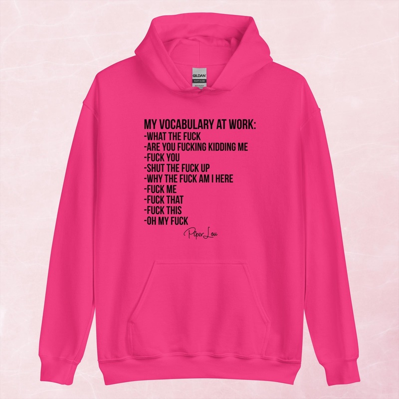 My Vocabulary At Work Graphic Hoodie