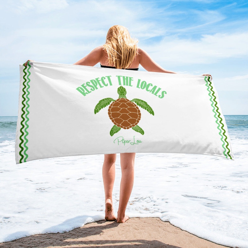 Respect The Locals Turtle Premium Beach Towel