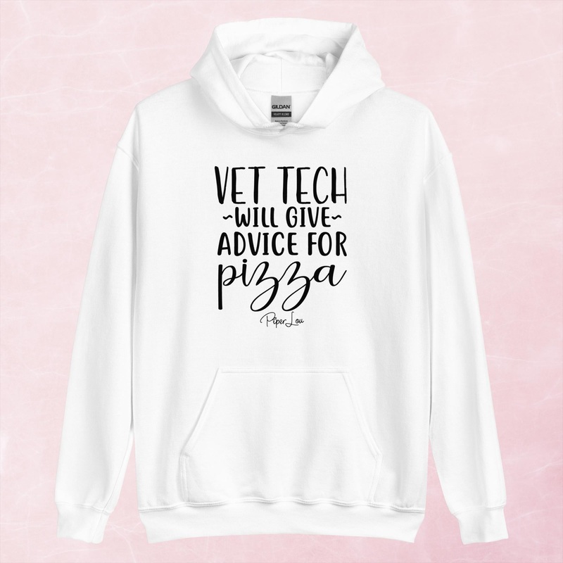 Vet Tech Will Give Advice For Pizza Graphic Hoodie