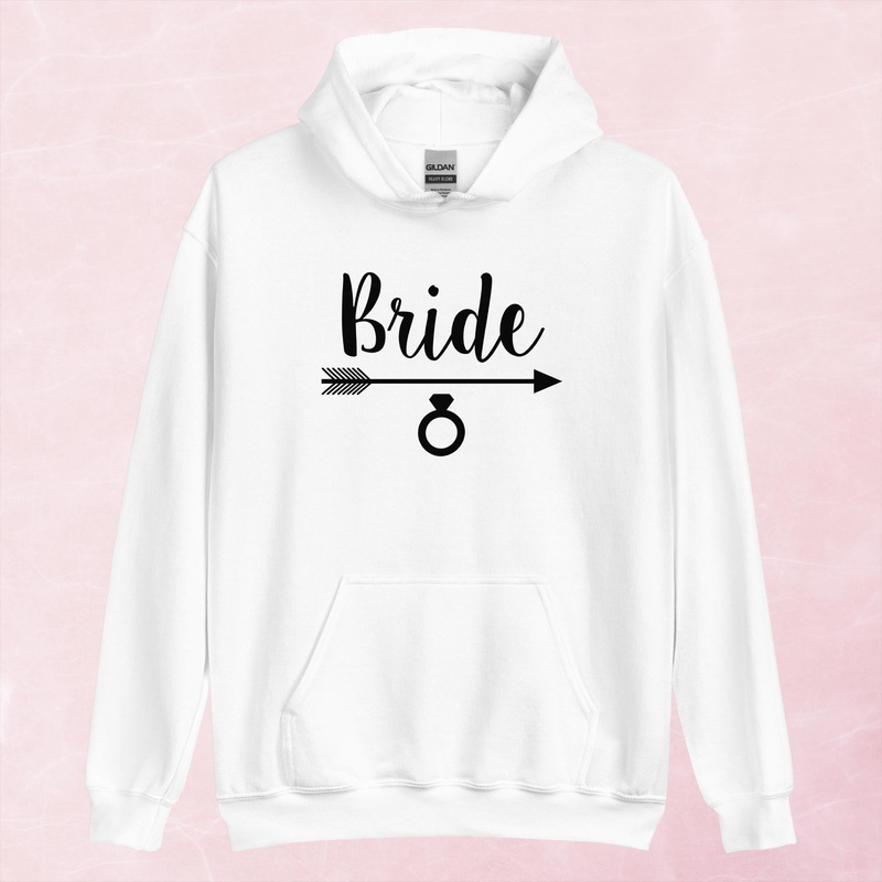 Bride Graphic Hoodie|Red|Heliconia|Irish Green|Orange|Military Green|Carolina Blue|Gold|Sand|Light Pink|Ash|White|S|M|L|XL|2XL|3XL|4XL|5XL