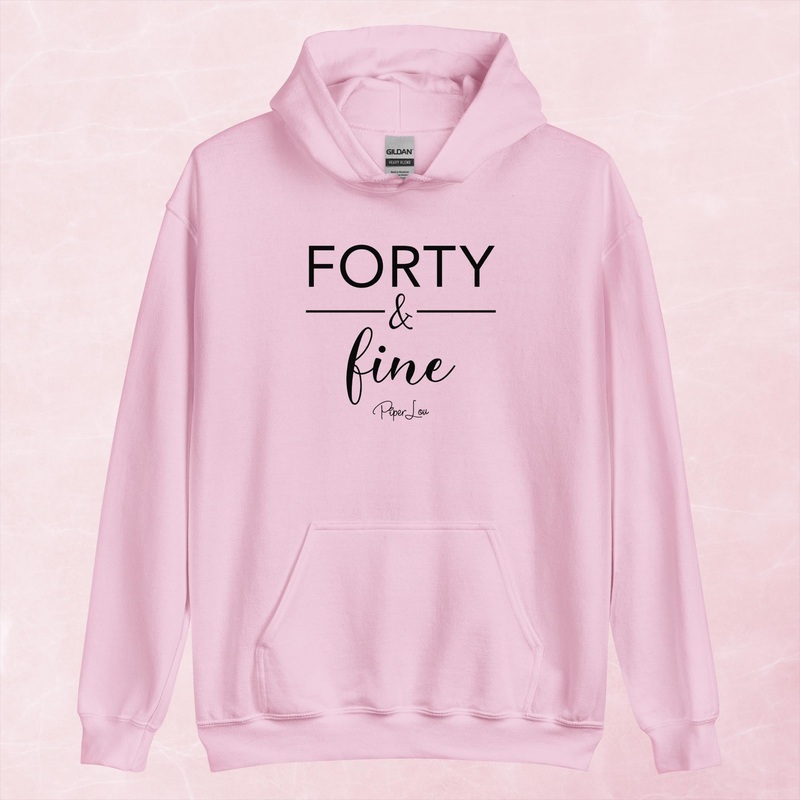 Forty And Fine Graphic Hoodie|Red|Heliconia|Irish Green|Orange|Military Green|Carolina Blue|Gold|Sand|Light Pink|Ash|White|S|M|L|XL|2XL|3XL|4XL|5XL