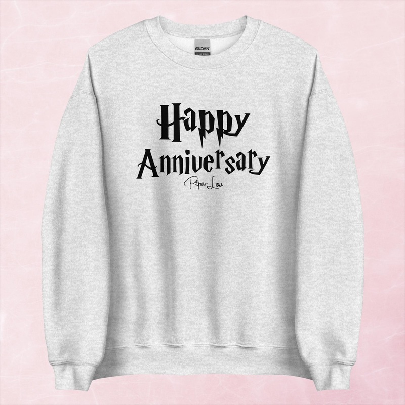 Happy Anniversary Graphic Crewneck Sweatshirt