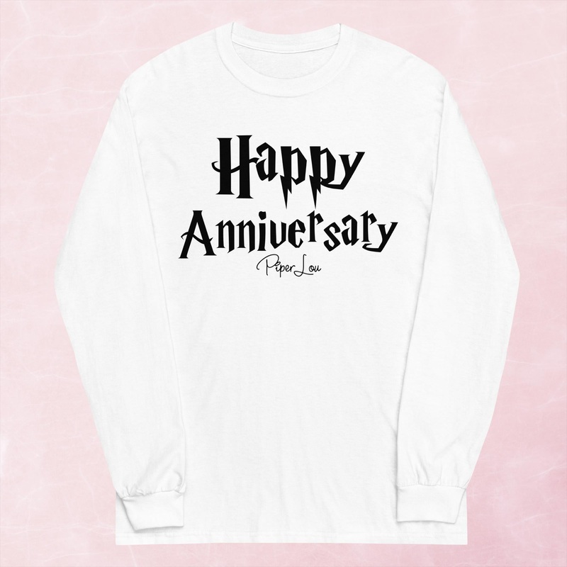 Happy Anniversary Graphic Long Sleeve Tee