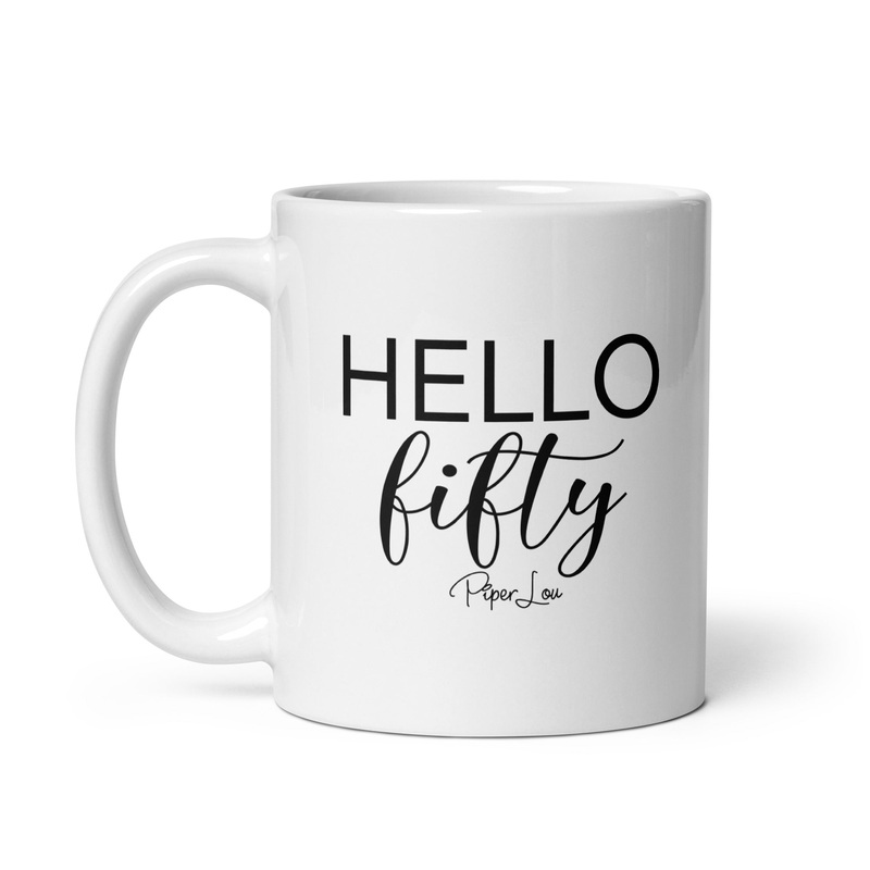 Hello Fifty Ceramic Coffee Mug