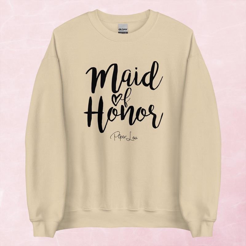 Maid Of Honor Graphic Crewneck Sweatshirt