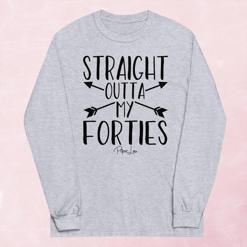 Straight Outta My Forties Arrows Graphic Long Sleeve Tee