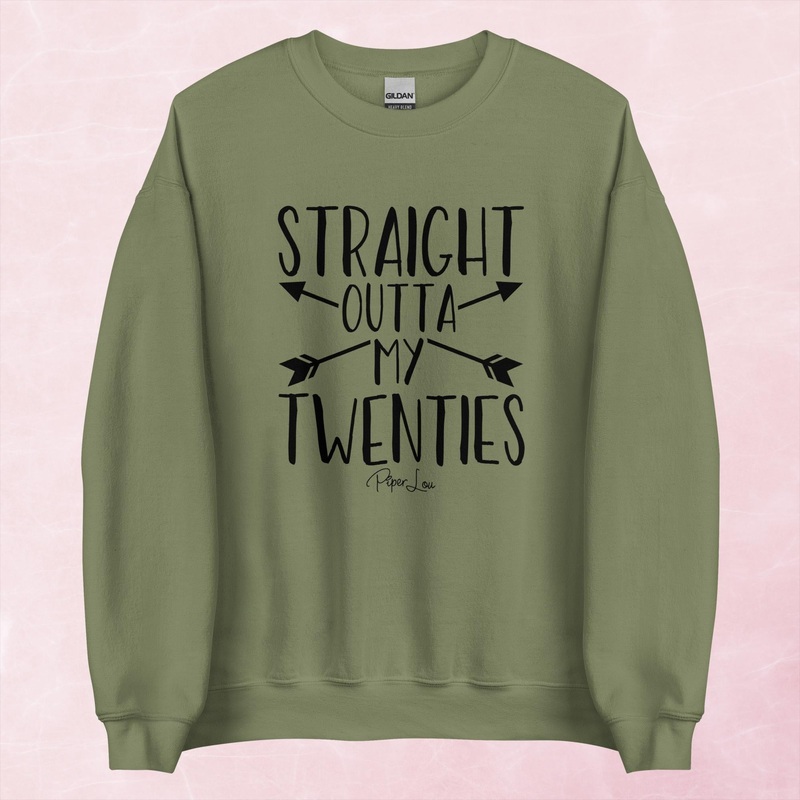 Straight Outta My Twenties Arrows Graphic Crewneck Sweatshirt