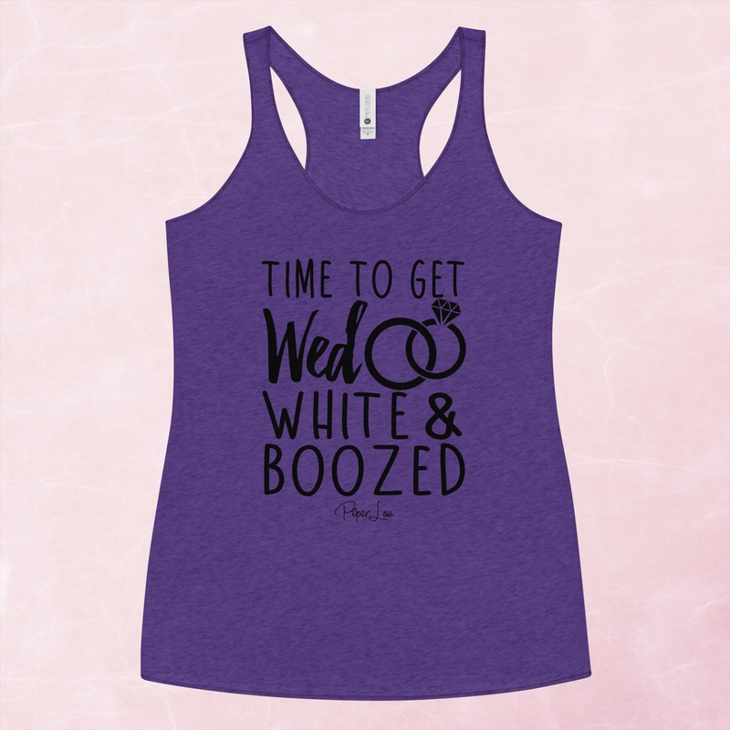 Time To Get Wed White And Boozed Graphic Tank Top