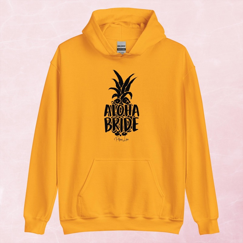Aloha Bride Graphic Hoodie|Red|Heliconia|Irish Green|Orange|Military Green|Carolina Blue|Gold|Sand|Light Pink|Ash|White|S|M|L|XL|2XL|3XL|4XL|5XL