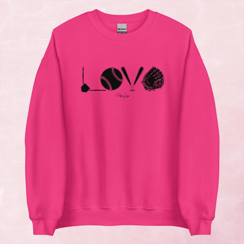 Baseball Love Graphic Crewneck Sweatshirt