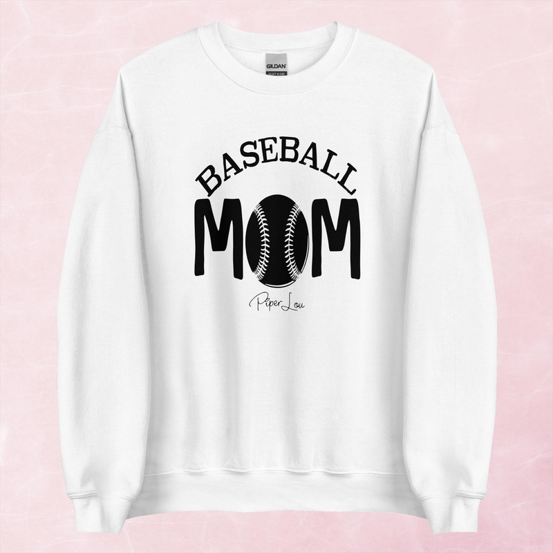 Baseball Mom Graphic Crewneck Sweatshirt
