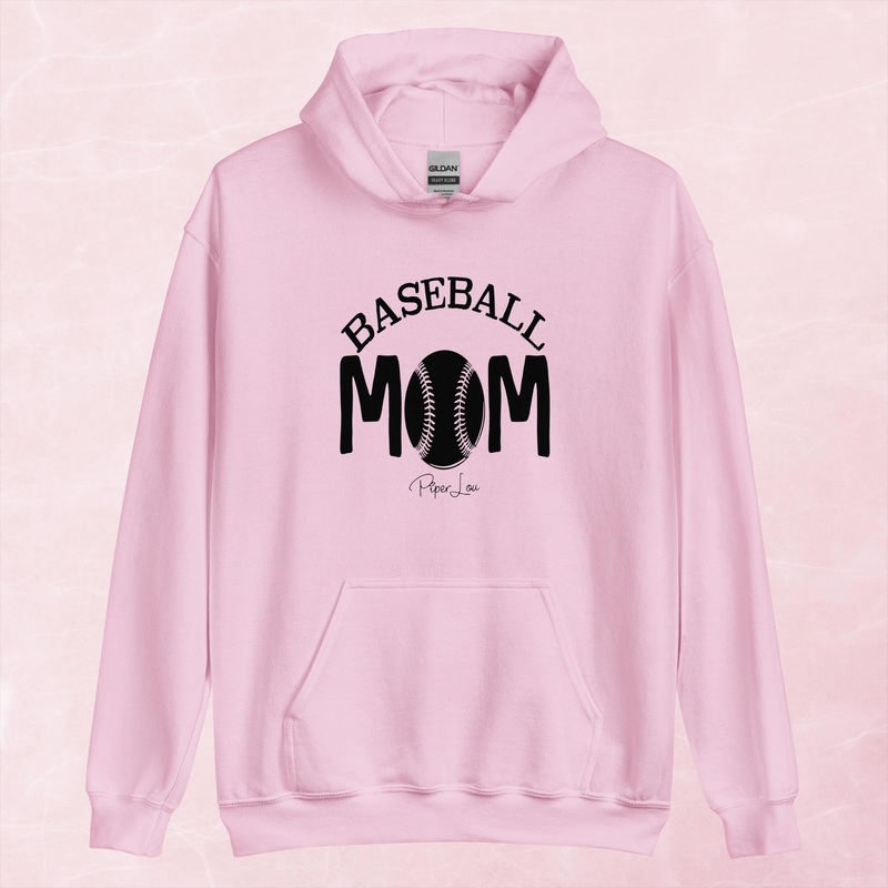 Baseball Mom Graphic Hoodie|Red|Heliconia|Irish Green|Orange|Military Green|Carolina Blue|Gold|Sand|Light Pink|Ash|White|S|M|L|XL|2XL|3XL|4XL|5XL