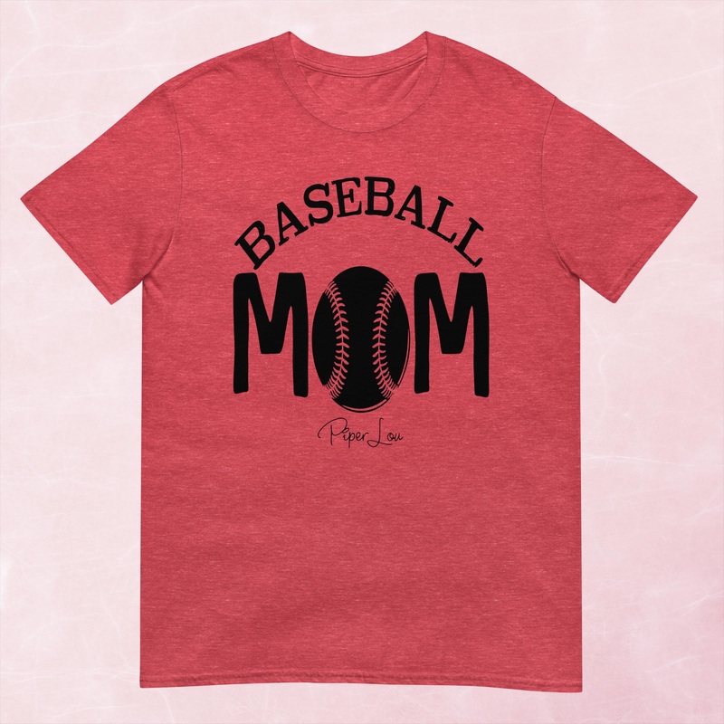 Baseball Mom Graphic Tee|Heather Red|Tropical Blue|Sand|Light Blue|Sport Grey|Cornsilk|White|S|M|L|XL|2XL|3XL