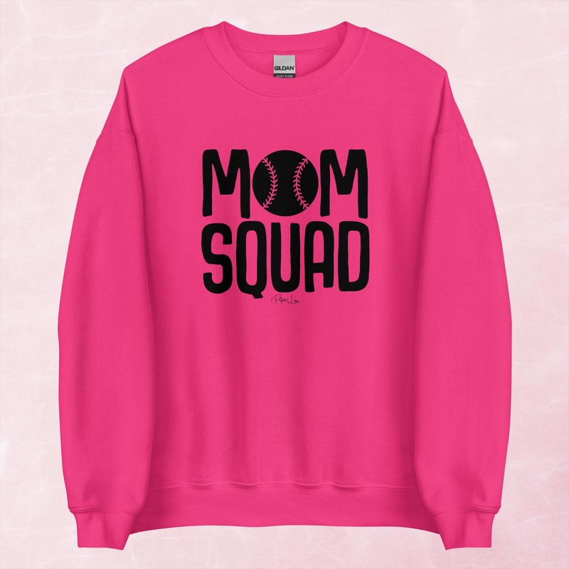 Baseball Mom Squad Graphic Crewneck Sweatshirt