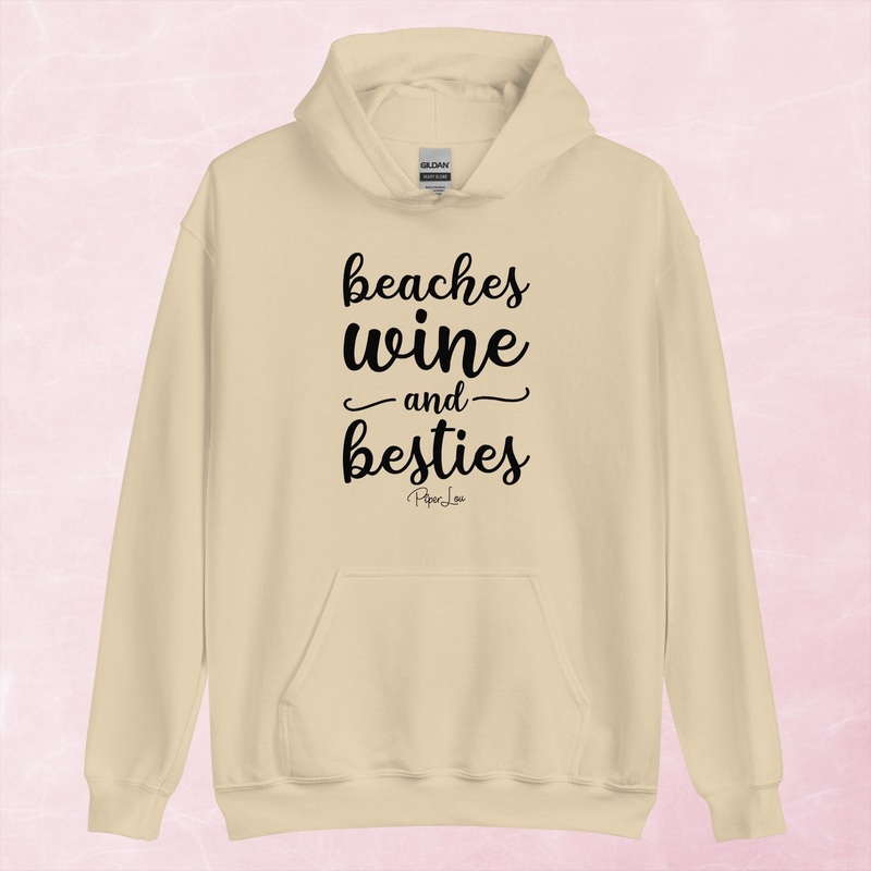 Beaches Wine & Besties Graphic Hoodie