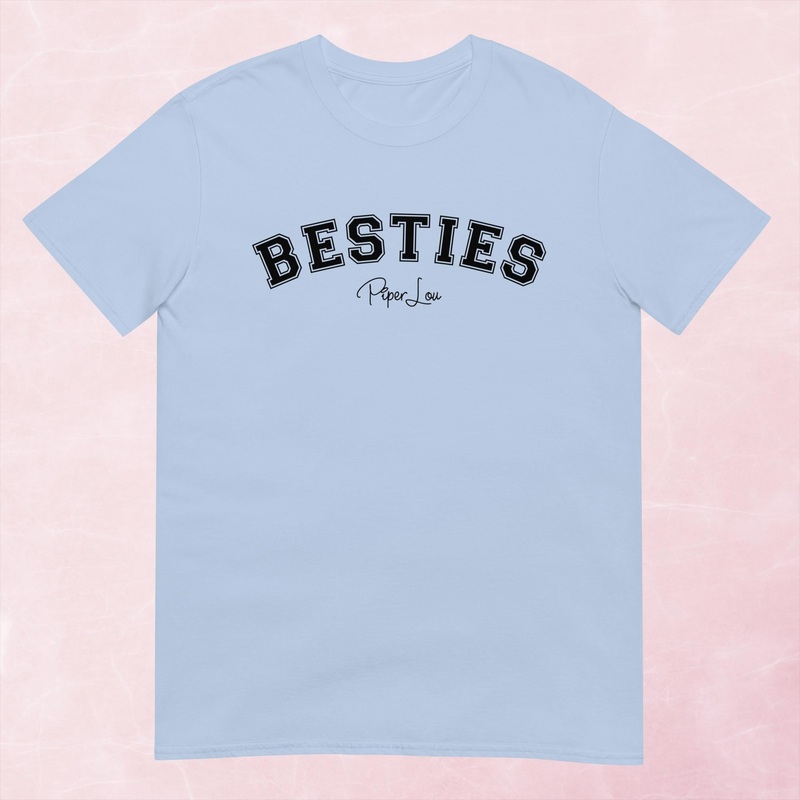 Besties Graphic Tee|Heather Red|Tropical Blue|Sand|Light Blue|Sport Grey|Cornsilk|White|S|M|L|XL|2XL|3XL