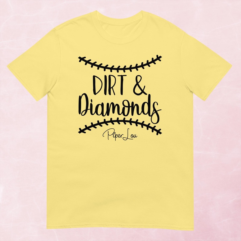 Dirt And Diamonds Graphic Tee|Heather Red|Tropical Blue|Sand|Light Blue|Sport Grey|Cornsilk|White|S|M|L|XL|2XL|3XL
