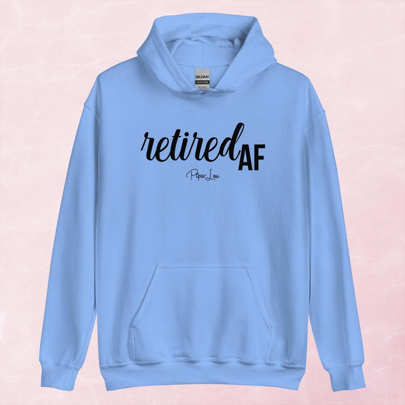 Retired AF Graphic Hoodie|Red|Heliconia|Irish Green|Orange|Military Green|Carolina Blue|Gold|Sand|Light Pink|Ash|White|S|M|L|XL|2XL|3XL|4XL|5XL