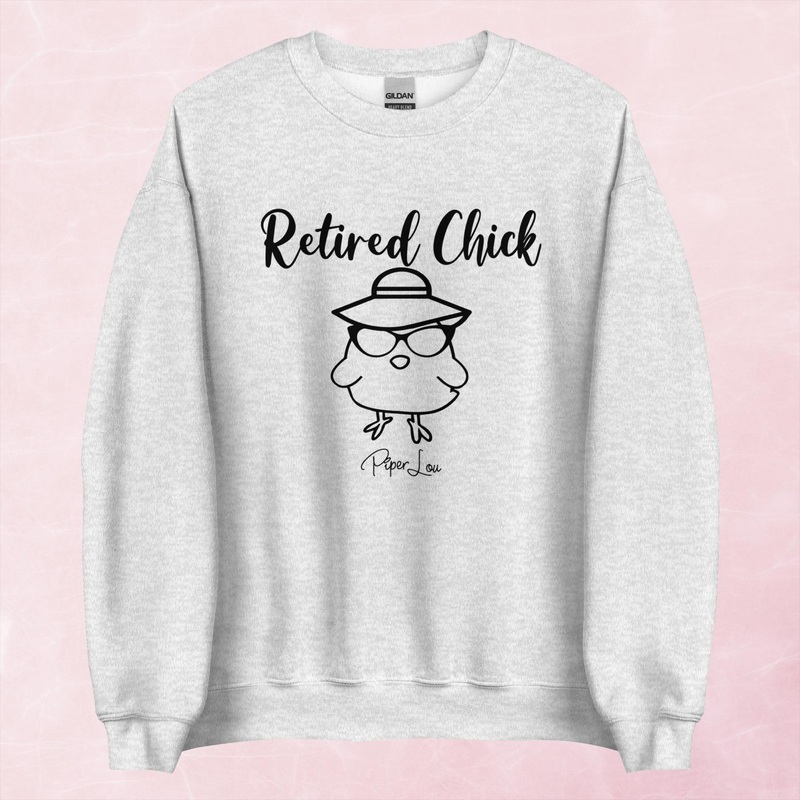 Retired Chick Graphic Crewneck Sweatshirt
