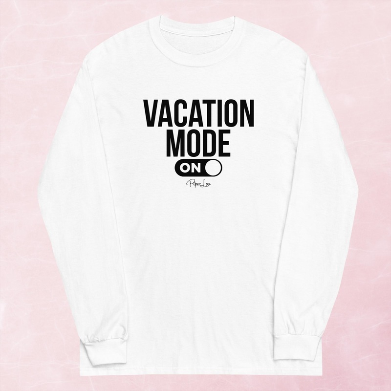 Vacation Mode On Graphic Long Sleeve Tee