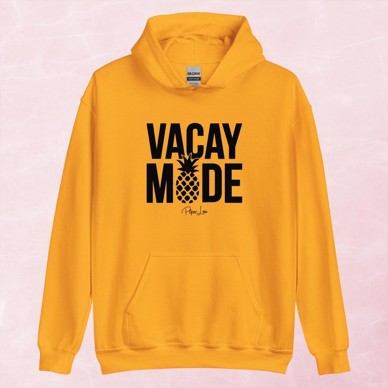 Vacay Mode Graphic Hoodie|Red|Heliconia|Irish Green|Orange|Military Green|Carolina Blue|Gold|Sand|Light Pink|Ash|White|S|M|L|XL|2XL|3XL|4XL|5XL