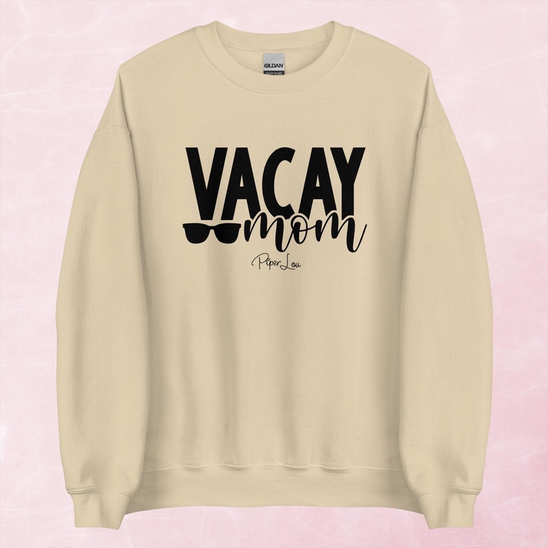 Vacay Mom Graphic Crewneck Sweatshirt