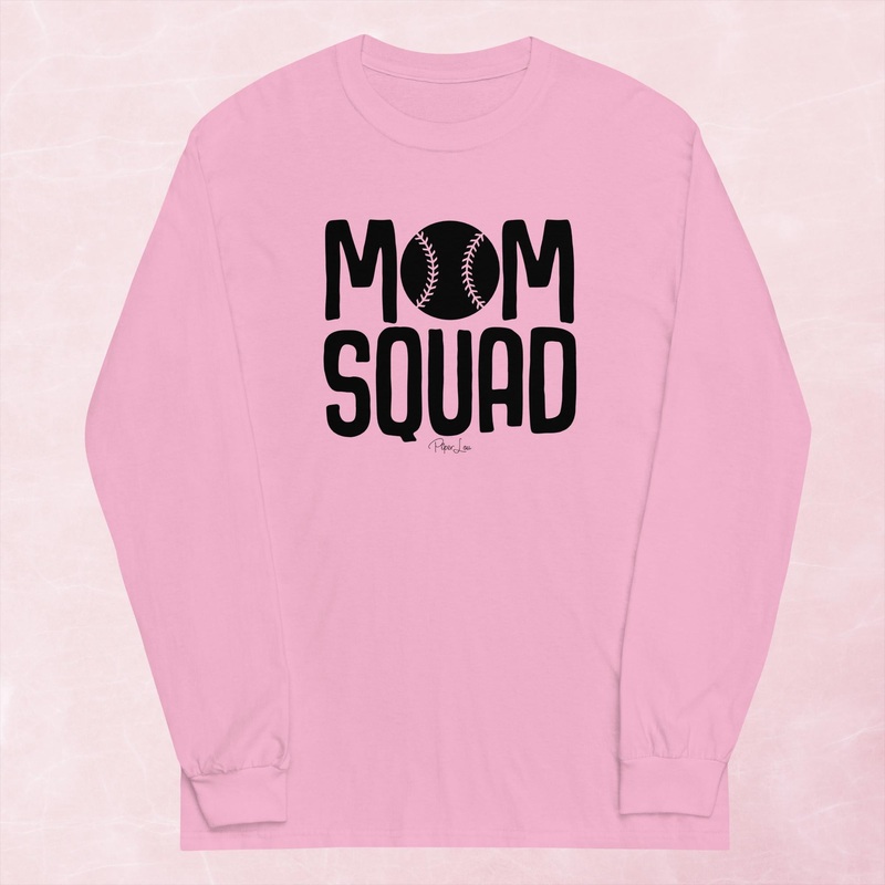 Baseball Mom Squad Graphic Long Sleeve Tee