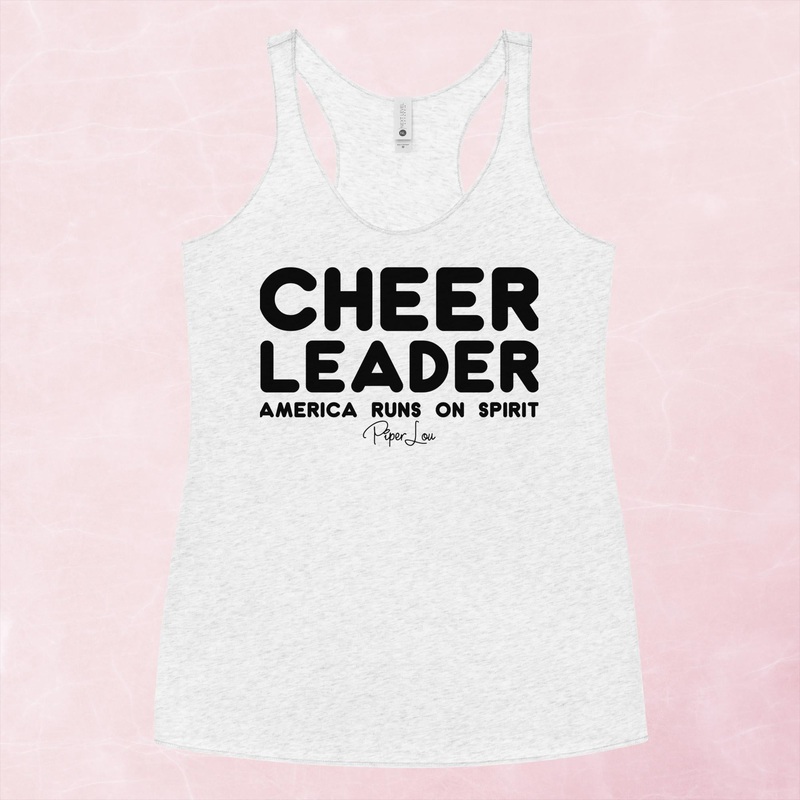 Cheerleader America Runs On Spirit Graphic Tank Top