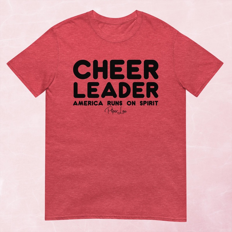 Cheerleader America Runs On Spirit Graphic Tee
