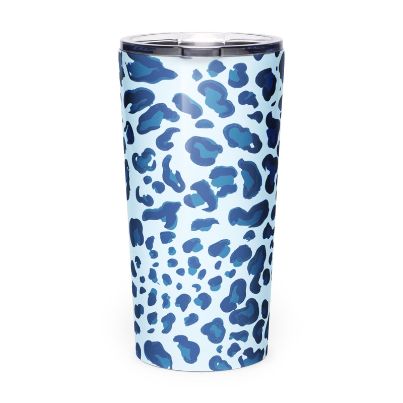 Cheetah Blue Tapered 20oz Tumbler
