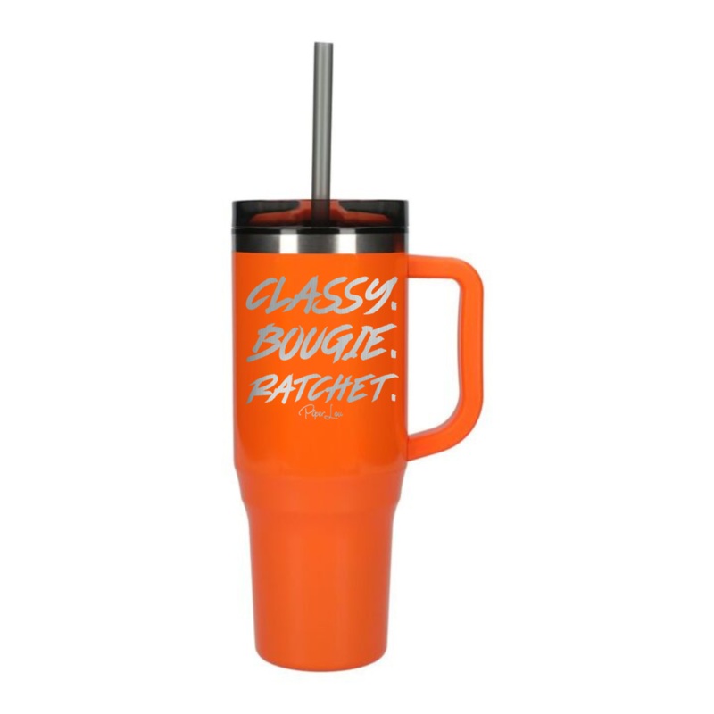 Classy Bougie Ratchet Laser Etched 40oz Tumbler + Straw
