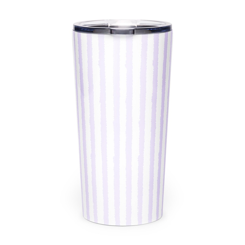 Light Purple Stripes Tapered 20oz Tumbler