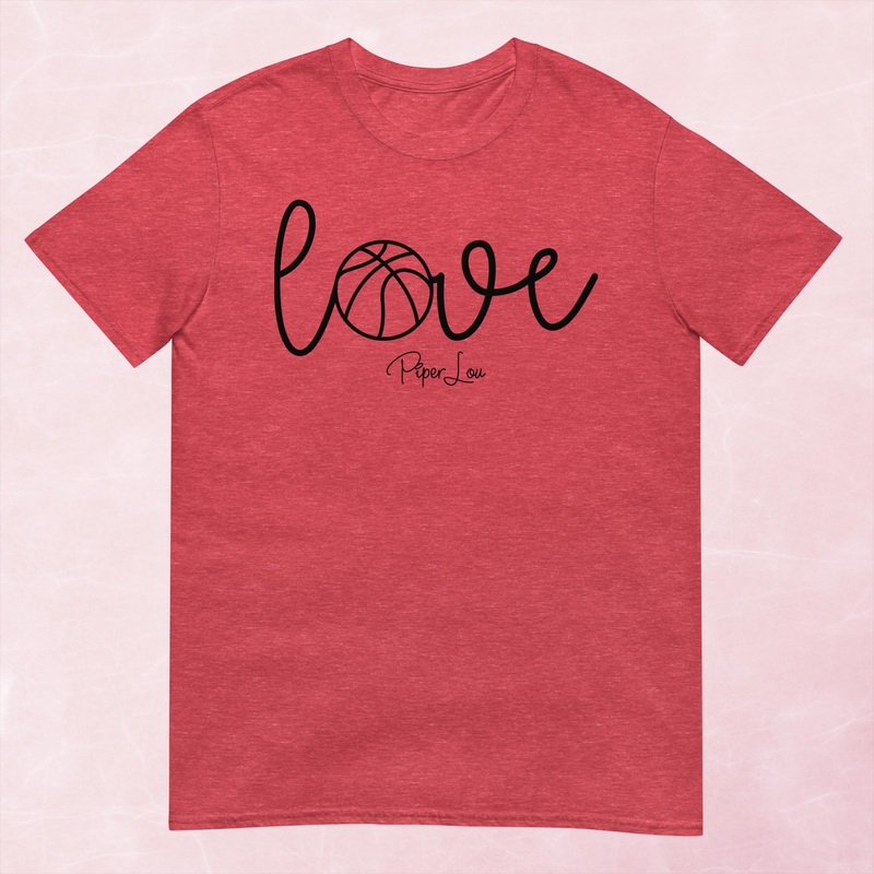 Love Basketball Graphic Tee|Heather Red|Tropical Blue|Sand|Light Blue|Sport Grey|Cornsilk|White|S|M|L|XL|2XL|3XL