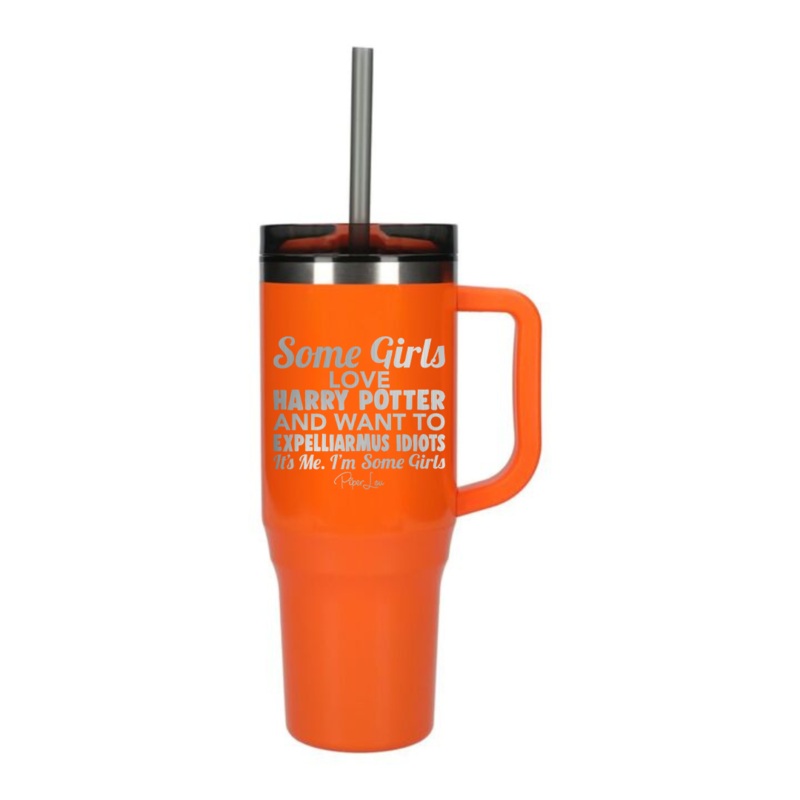 Some Girls Love Harry Potter Laser Etched 40oz Tumbler + Straw