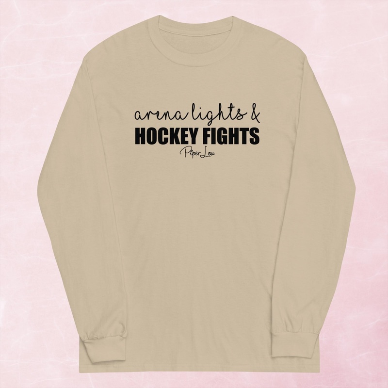 Arena Lights And Hockey Fights Graphic Long Sleeve Tee