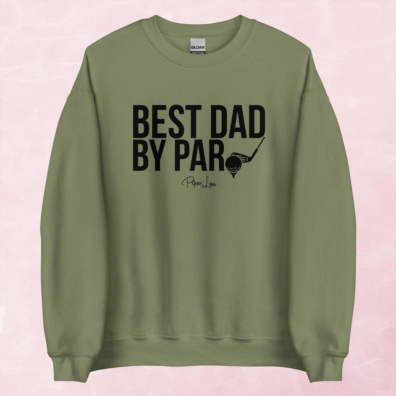 Best Dad By Par Graphic Crewneck Sweatshirt